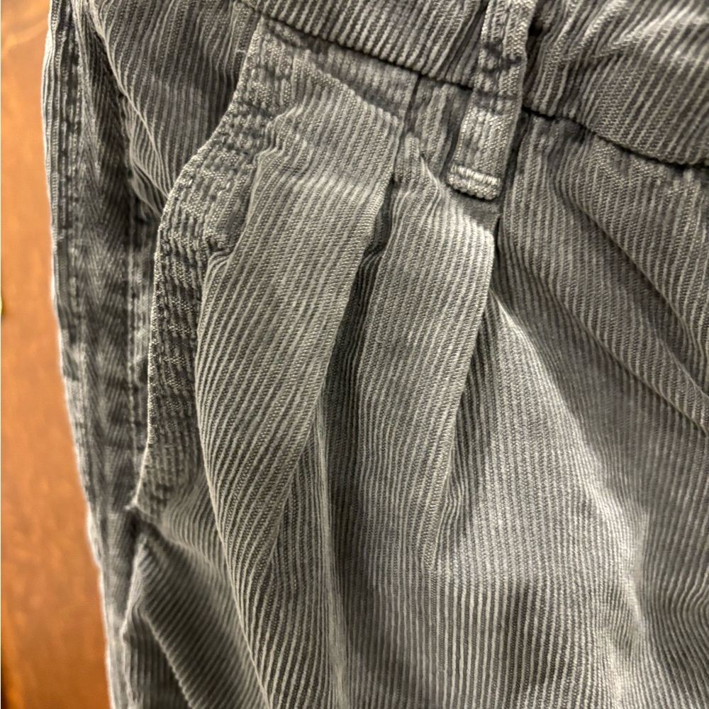 NSF Womens Cotton Corduroy High Rise button fly Straight Leg Pants Gray Size 25 - Picture 4 of 7